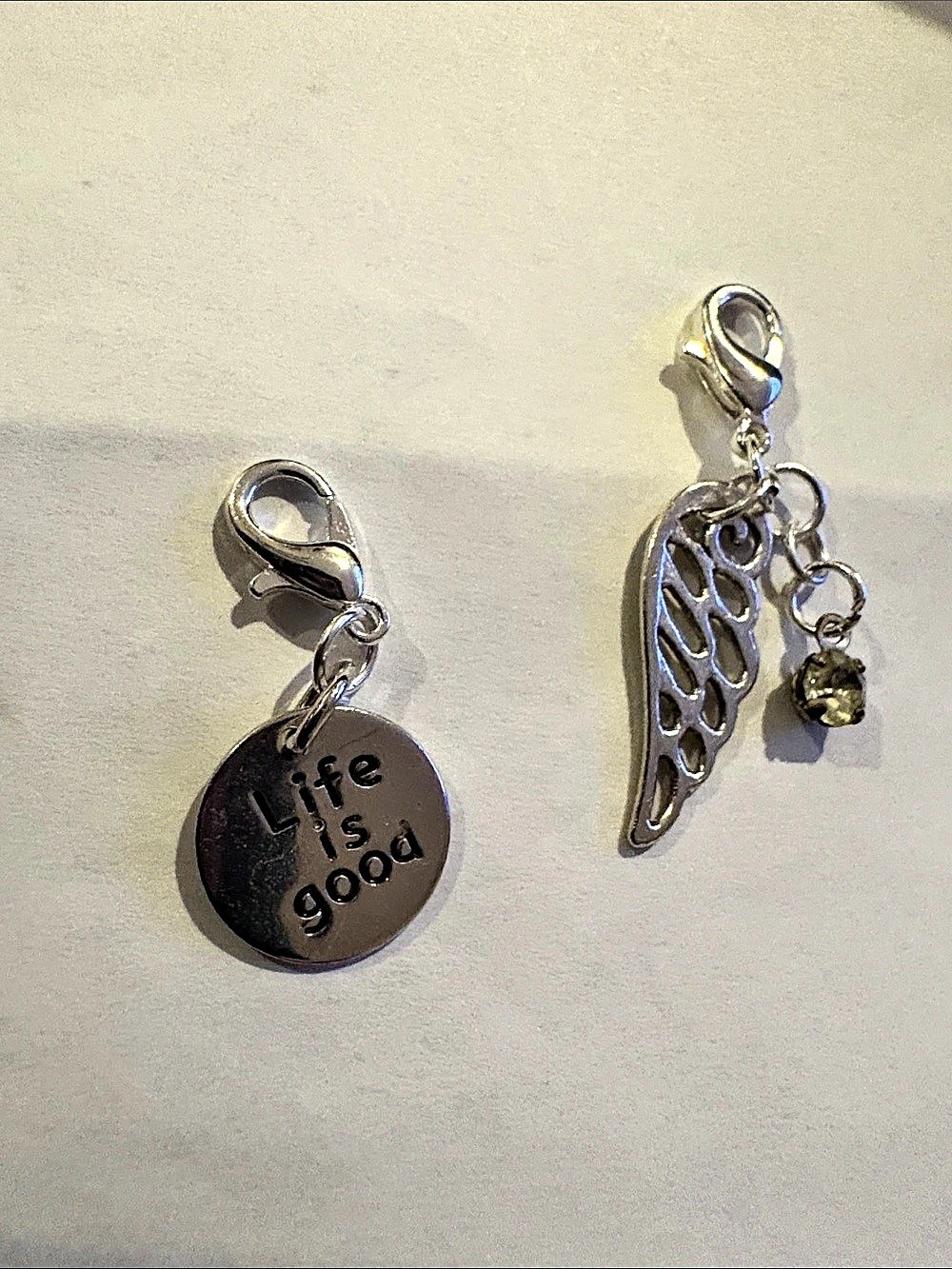 Silver-Tone Charm Jewelry Set